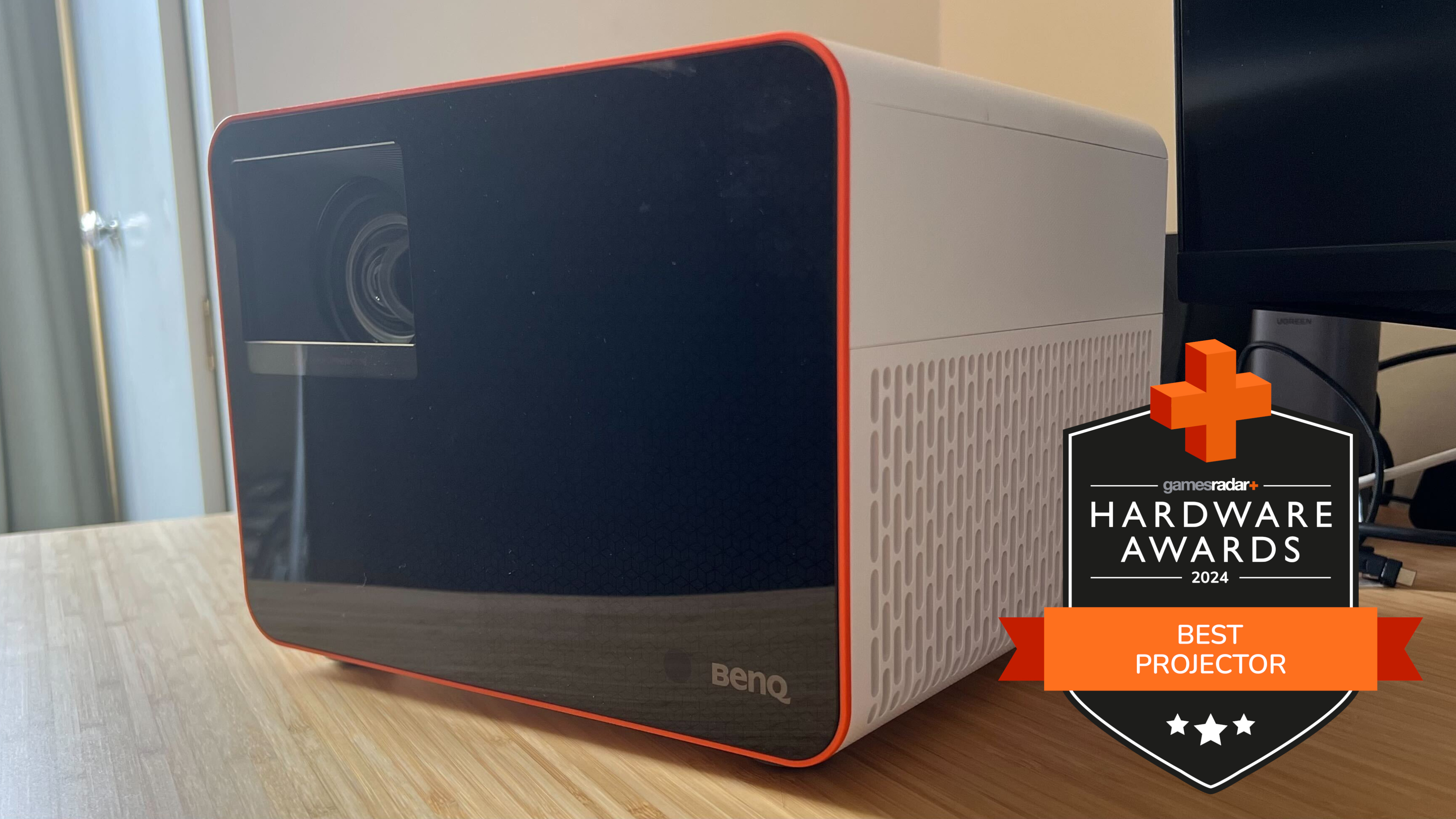 BenQ X3100i projector with GamesRadar+ Hardware Awards badge