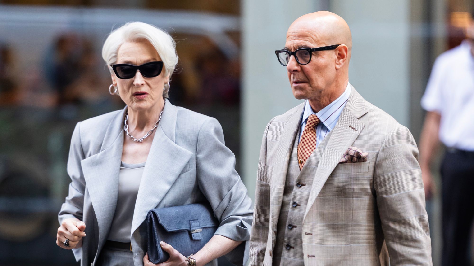Meryl Streep and Stanley Tucci film The Devil Wears Prada 2