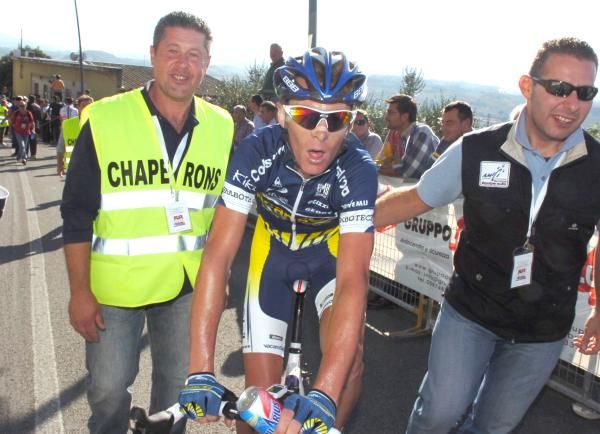 This way please. Riccardo Ricc&ograve; (Vacansoleil) after the Coppa Sabatini.