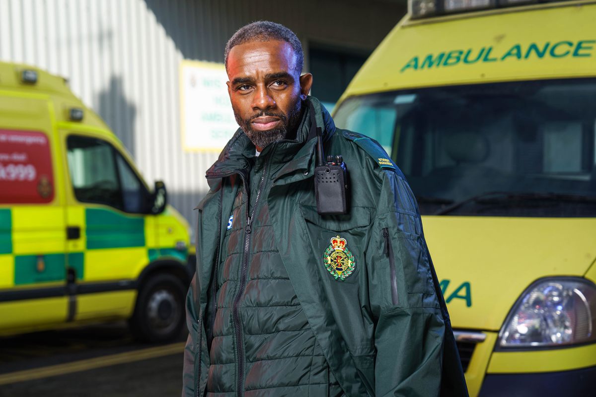 Casualty star Charles Venn as paramedic Jacob Masters. 