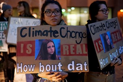 A protester against climate change.