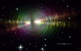 Rainbow Image of Egg Nebula space wallpaper