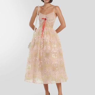 SIMONE ROCHA Embellished tulle midi dress