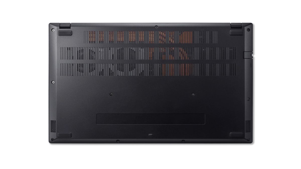 bottom of a black laptop