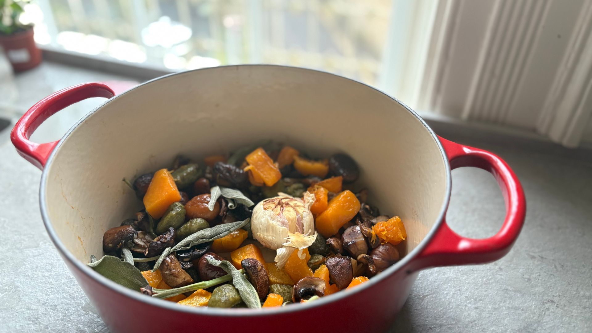 Testing the Le Creuset Round Casserole Dish in our kitchen