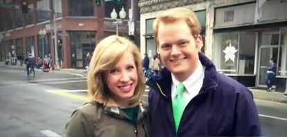 Chris Hurst with Alison Parker.