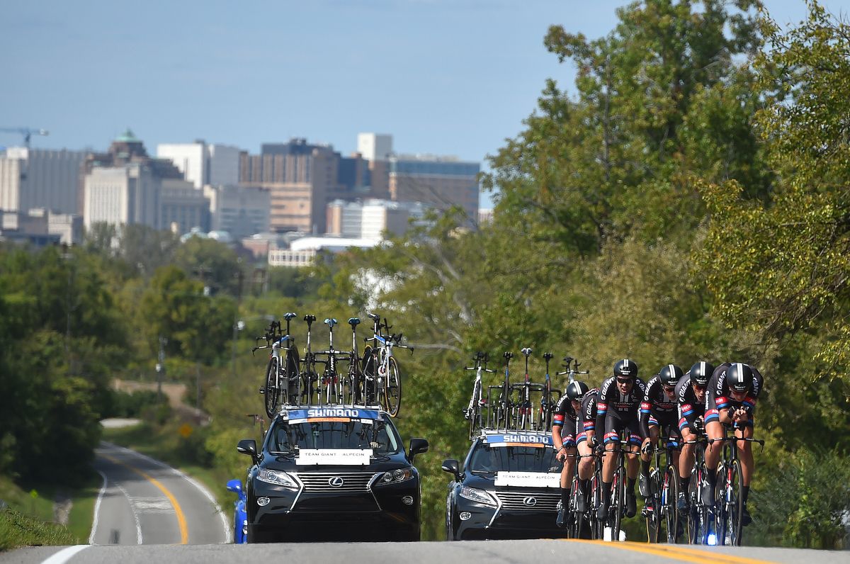 Giant-Alpecin on the Richmond Worlds TTT course