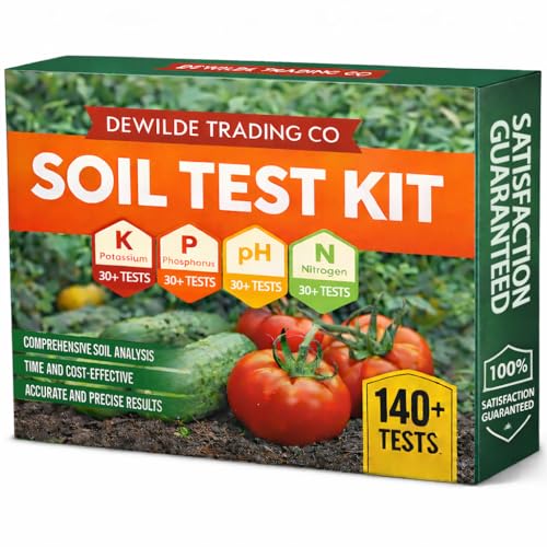 Soil Test Kit 140 Tests (2026 Updated Instructions) &amp;ndash; Ph, Nitrogen, Phosphorus, Potassium &amp;amp; Ammonia &amp;ndash; Garden, Lawn &amp;amp; Plant Soil Tester Kit for Accurate Fertility Analysis