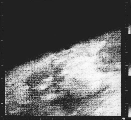 A black and white photo of the surface of Mars