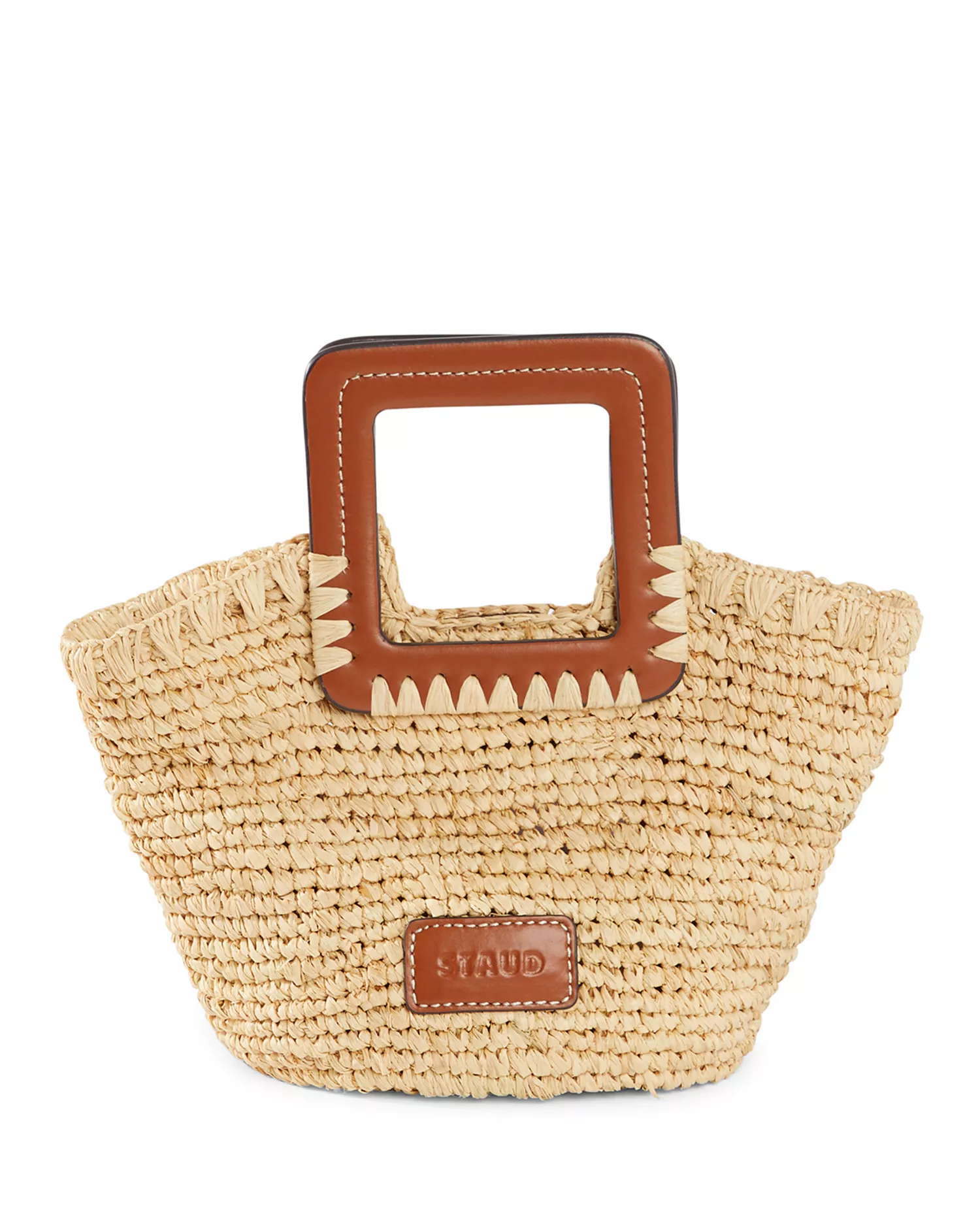 Shirley Raffia Mini Bucket Bag