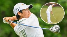 Yani Tseng hitting a driver and putting left-handed