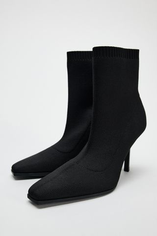 Fabric Heeled Ankle Boots