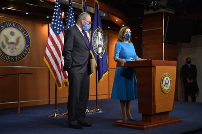 Senate Minority Leader Chuck Schumer and Nancy Pelosi.