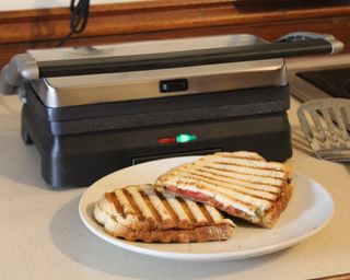 A panini made using the Cuisinart griddle and grill