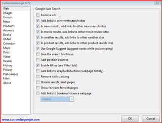 Customize Google
