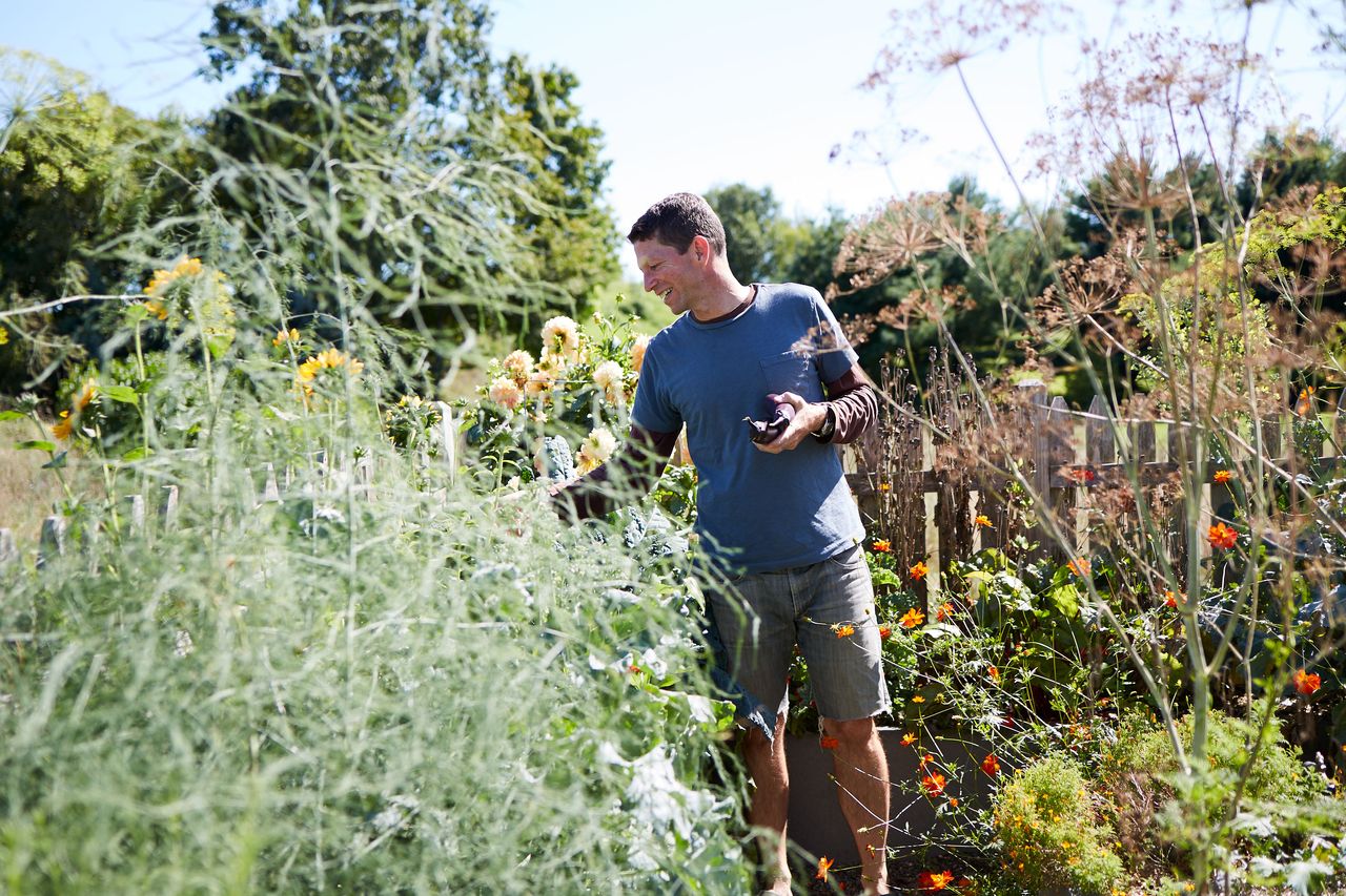 Matthew Malin of Malin + Goetz in his Hudson Valley garden