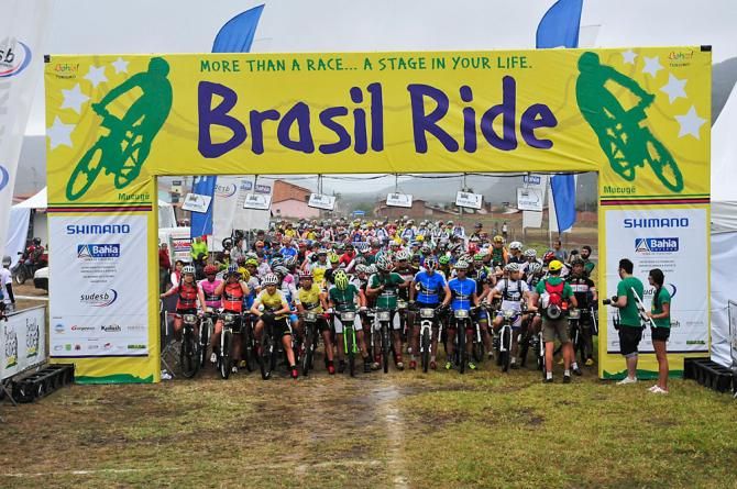 The start of stage 2 at the Brasil Ride - the queen stage