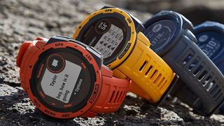 Garmin Instinct Solar watches in four colors