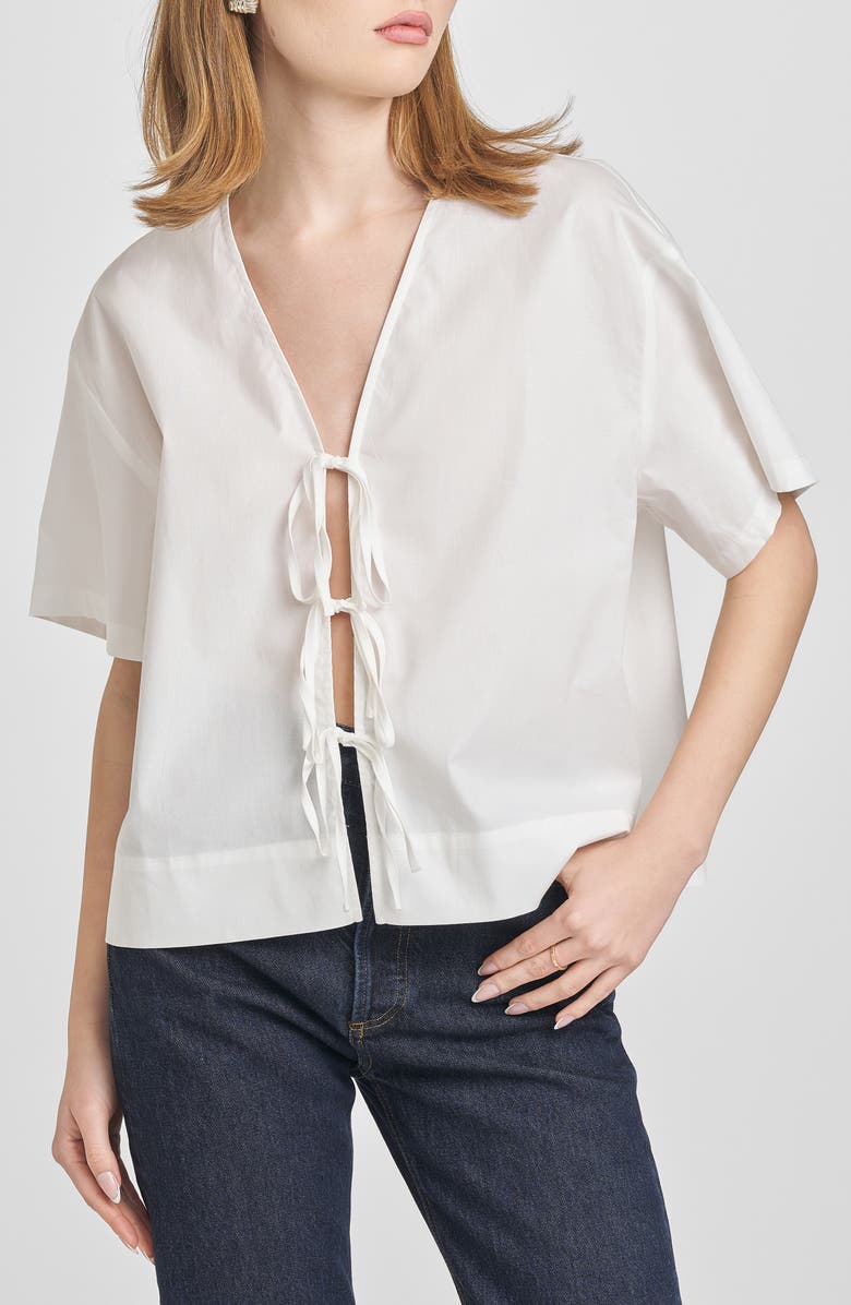 Tabitha Tie Front Woven Shirt