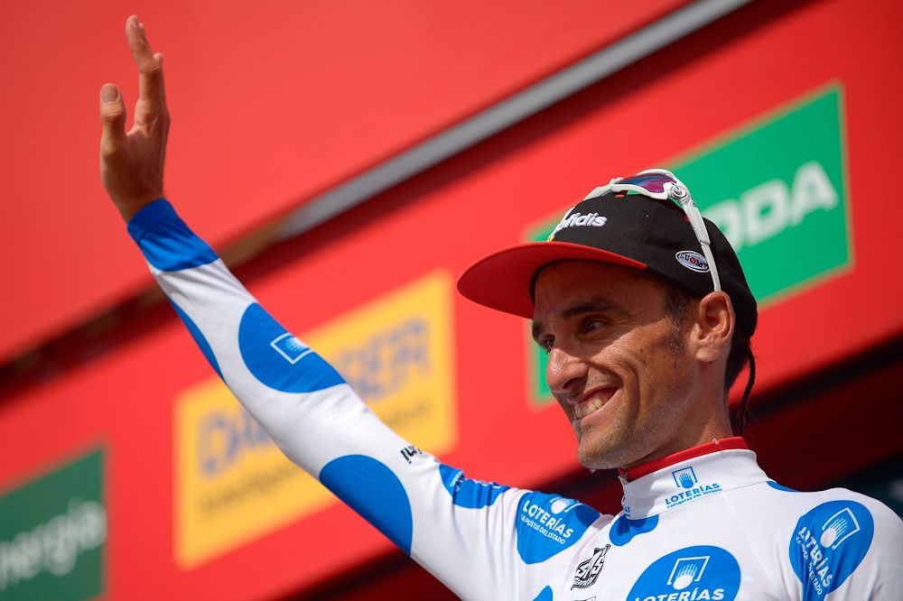 Luis Angel Mate in polka dots after stage 8