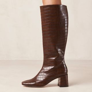 Chalk Alli Brown Vegan Leather Boots