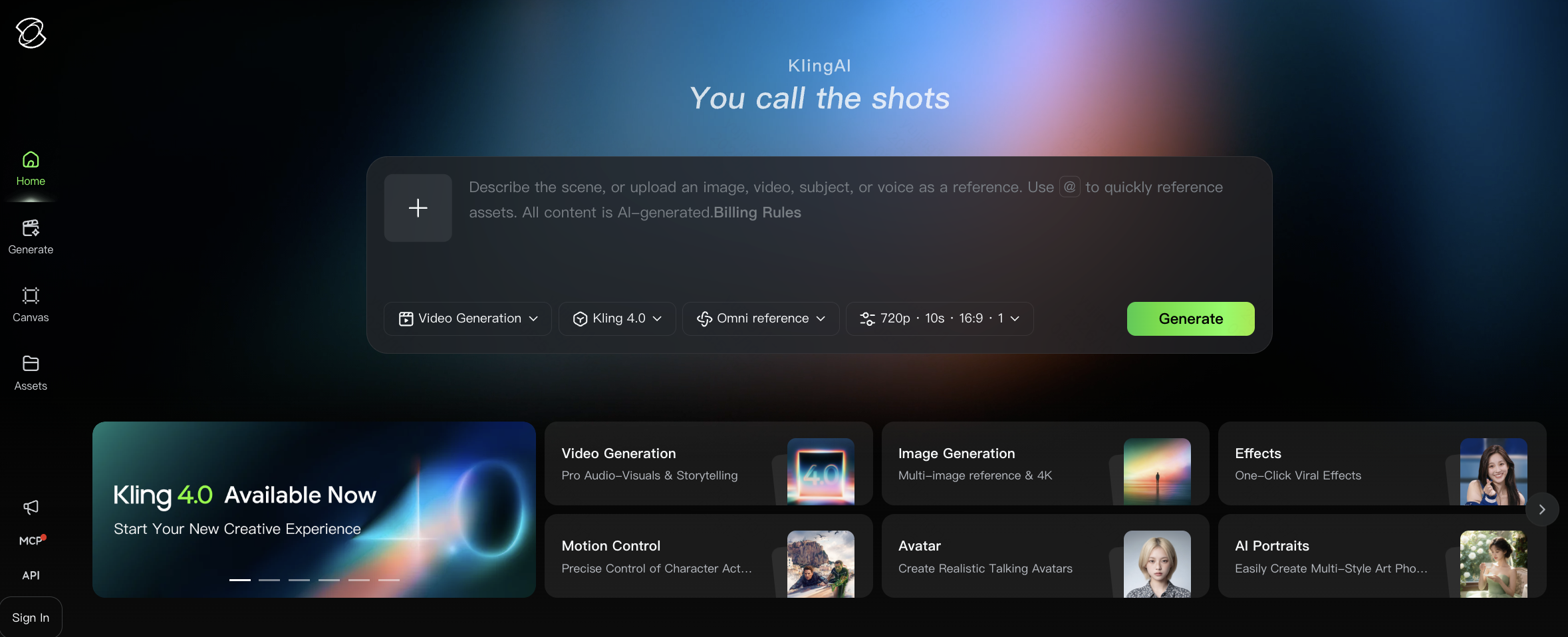 Promotional images for Kling AI 4.0