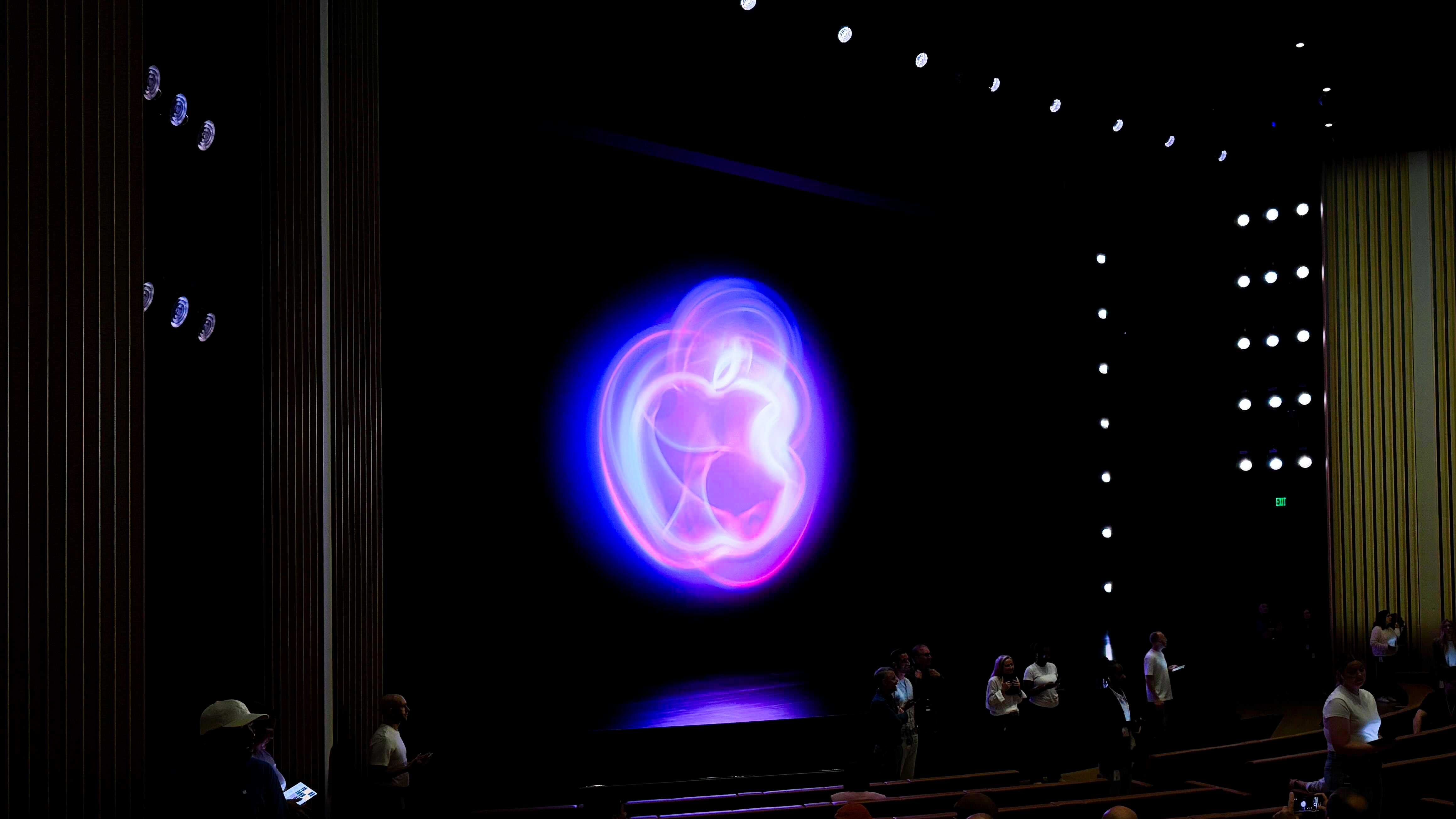 Apple logo at Glowtime event