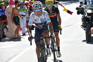 Nairo Quintana on the attack on the penultimate stage of the 2015 Tour de France