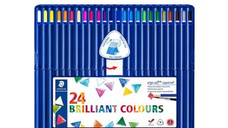 Crayons aquarelle: ensemble de crayons triangulaires Staedtler Ergosoft Aquarell 156 SB24