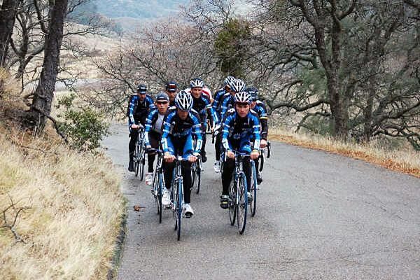 Basso returns to the back of the group.