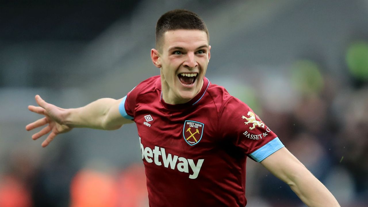 West Ham United midfielder Declan Rice