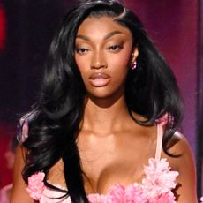 Angel Reese at the 2025 Victoria's Secret Fashion Show held at Steiner Studios on October 15, 2025 in New York, New York. 