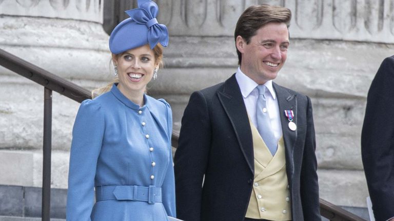 Queen Elizabeth II Platinum Jubilee 2022 - National Service of Thanksgiving Edoardo Mapelli Mozzi and Princess Beatrice