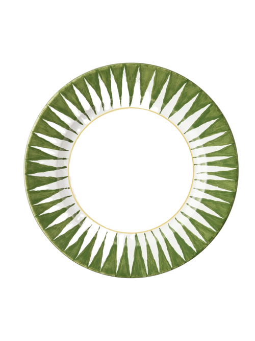 Peter Dunham Hand-Painted Sunburst Dinner Plate