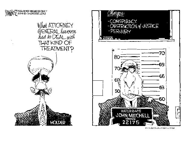 Political cartoon Eric Holder race debate