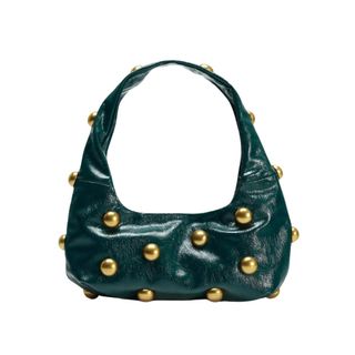 zara embellished green bag