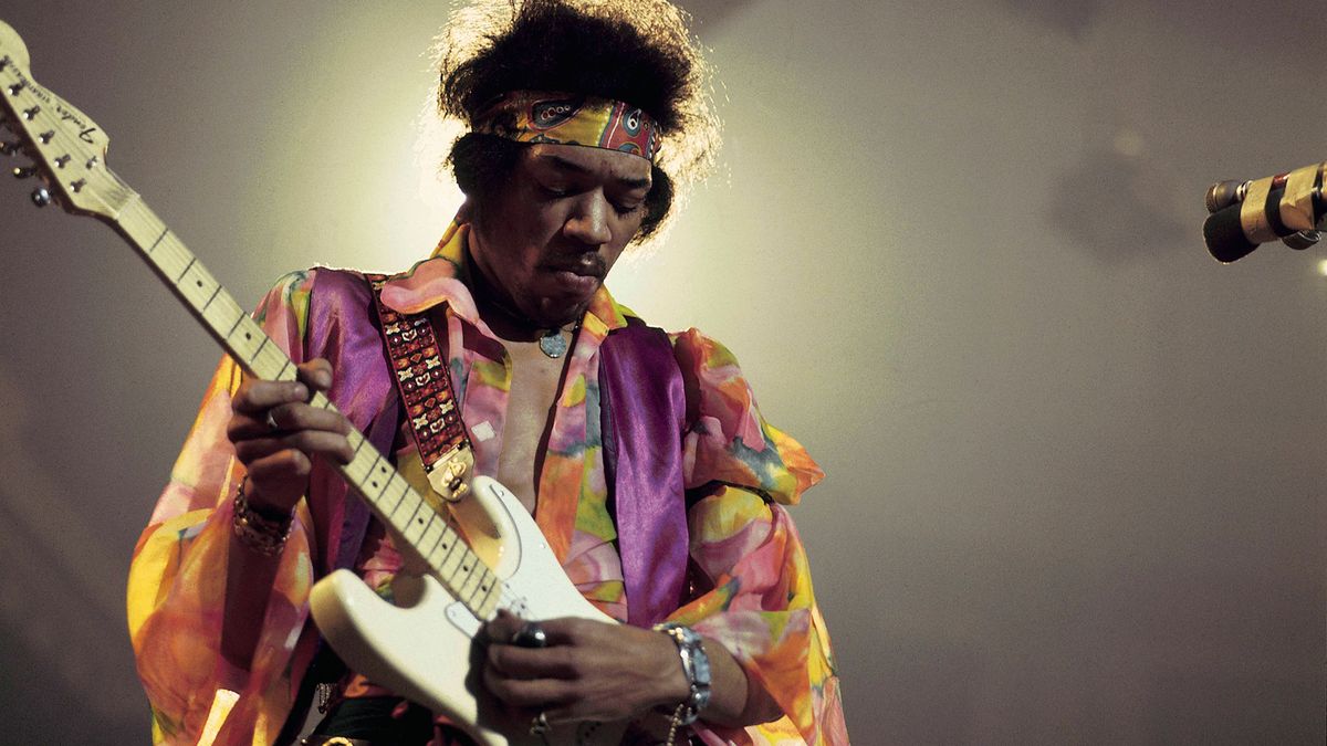 Jimi Hendrix onstage at the Royal Albert Hall in London on 24th February 1969.