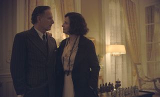 Charles Berling as Pierre and Juliette Binoche as Coco Chanel in The New Look episode 7
