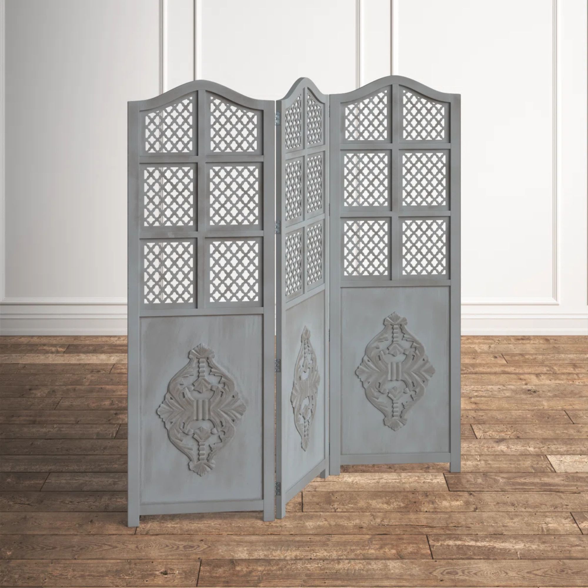 Evan 60'' W x 71'' H 3 - Panel Folding Room Divider