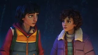Mike and Eleven in Stranger Things Tales From '85 season 2