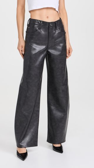 Recycled Leather Low Curve Pants