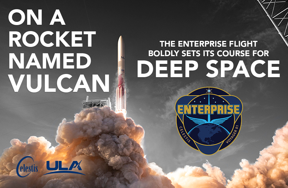 The space burial company Celestis will launch a Star Trek mission carrying 150 capsules with cremated human remains and DNA on the first flight of the Vulcan Centaur rocket by the United Launch Alliance.