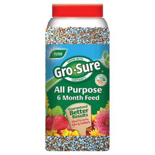 Gro-Sure All Purpose Slow Release Plant Food Dual Action Granules for Long-Lasting Blooms Slow Release Nutrients Ideal for Flowers, Fruits & Vegetables Feeds for 6 Months (1.1kg Jar)