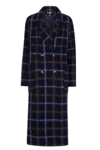 Whistles Double Breasted Check Wool Blend Coat, was £349 now £229 | John Lewis