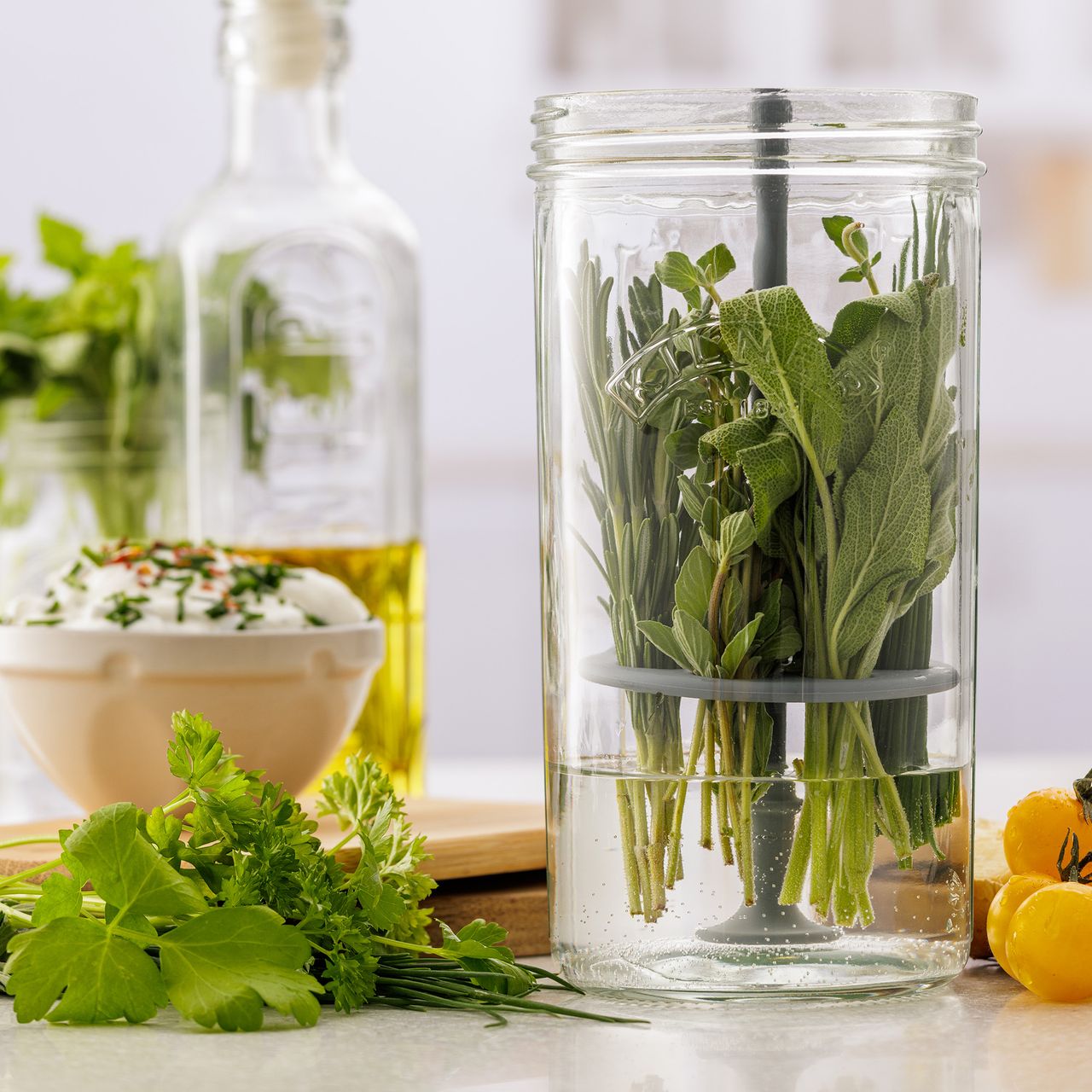 Kilner herb jar