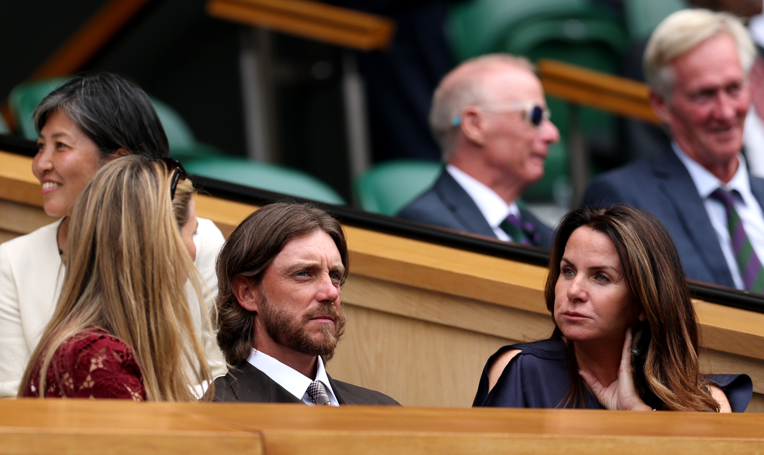 Tommy and Clare Fleetwood at Wimbledon tennis in 2026