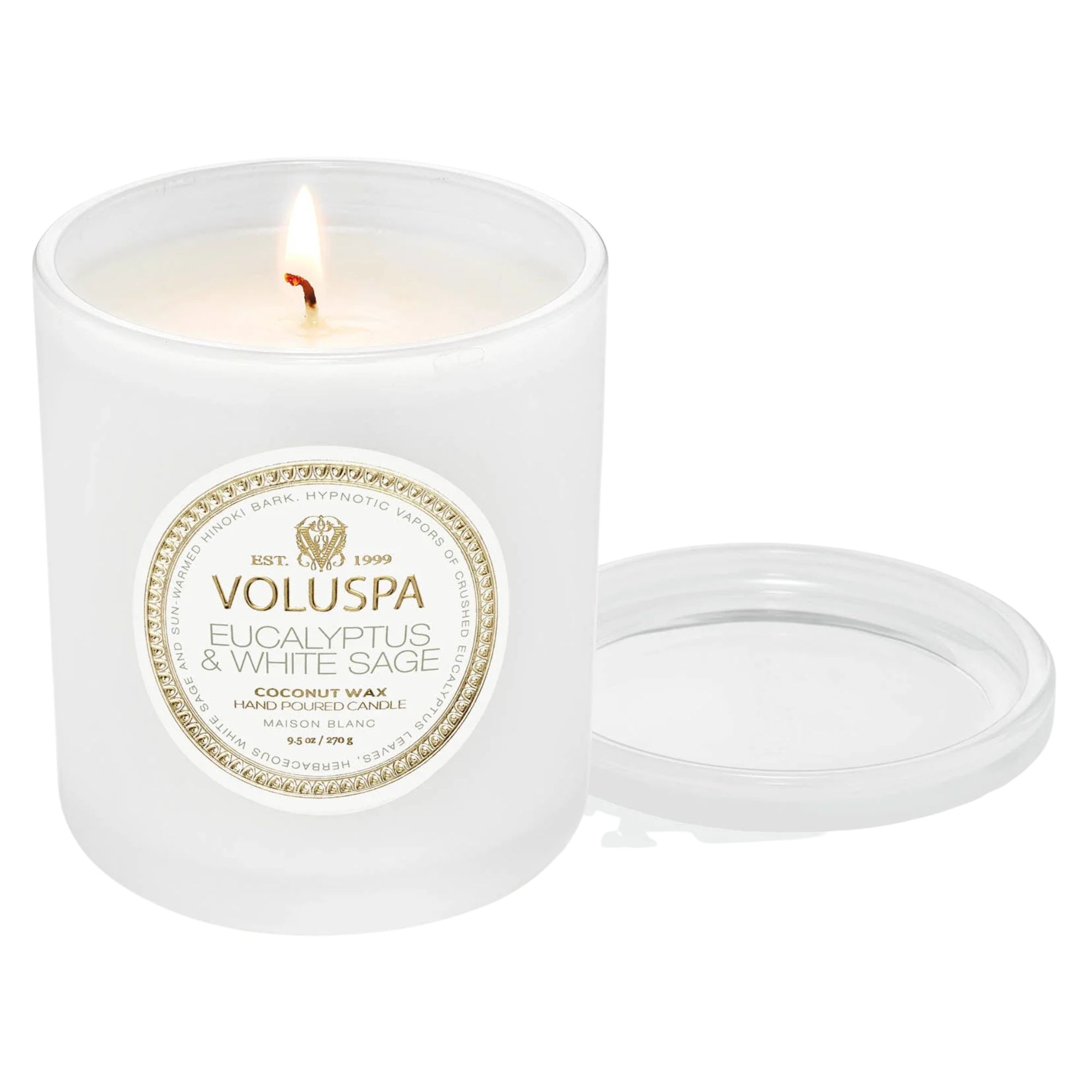 Voluspa Eucalyptus and White Sage candle