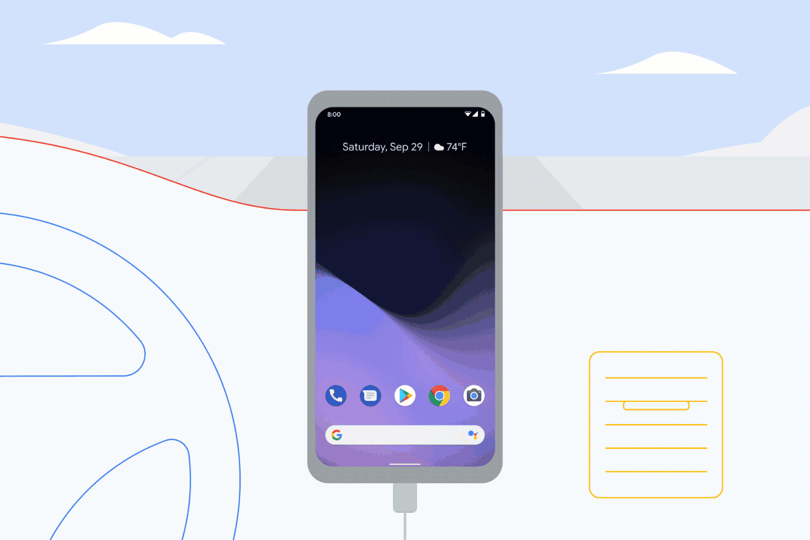 google assistant driving mode gif