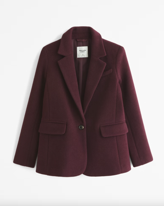 Abercrombie & Fitch Wool-Blend Blazer Coat