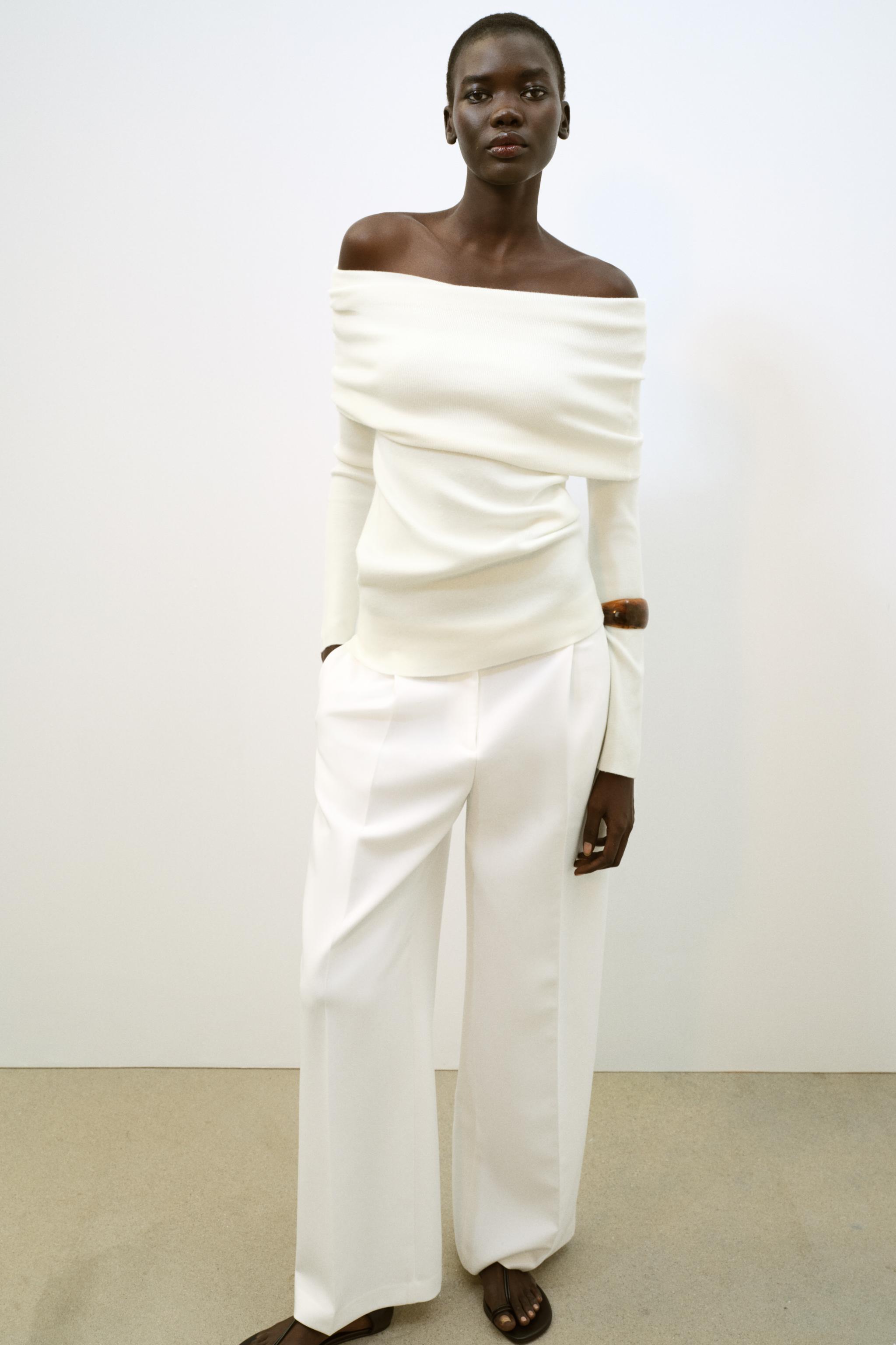 Off-Shoulder Knit Jumper